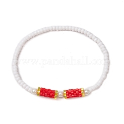 Bracelets extensibles en perles de rocaille en verre pour femmes&nbsp;BJEW-MZ00153-07