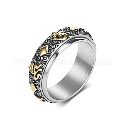 Drehbare Fingerringe aus Edelstahl 304 für Herren&nbsp;WG3AF6B-02