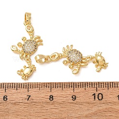 Pendentifs en laiton zircon cubique transparent&nbsp;CU-CBAFC45-01G