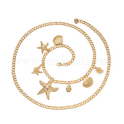Ceinture solaire en alliage en forme d'étoile de mer ou de coquillage pour bikini sexy&nbsp;WG290A5-01