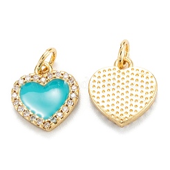 Pendenti in zirconi cubici trasparenti in micro pavè di ottone&nbsp;ZIRC-M115-43G