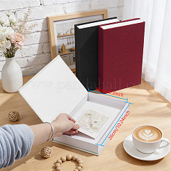 3 caja de almacenamiento magnética de lino con forma de libro de 3 colores&nbsp;CON-GW0001-04
