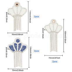 6 pezzo di strass hotfix con corona glitterata in stile 3 pezzi&nbsp;DIY-FG0002-31
