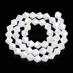 Nachahmung Jade galvanisieren Glasperlen Stränge&nbsp;EGLA-A039-J6mm-B06