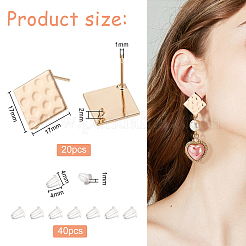 Risultati dell'orecchino della vite prigioniera dell'ottone 20pcs&nbsp;DIY-BC0005-02
