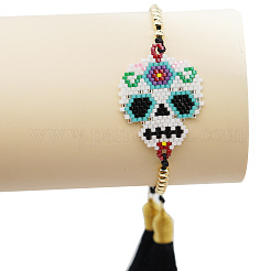Braccialetti di perline di vetro di Halloween&nbsp;KD0919-1