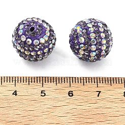 Streifenmuster Polymer Clay Strassperlen&nbsp;CLAY-NH0001-01K