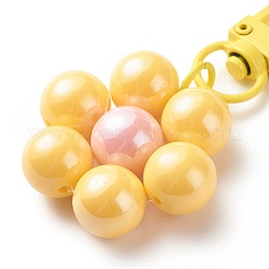 Decorazioni pendenti con fiori di perline rotonde in acrilico&nbsp;HJEW-JM00731