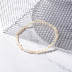Bracelet extensible en perles de pépite à facettes en jade topaze naturelle&nbsp;BJEW-JB07217-03
