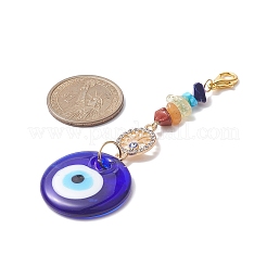 Mauvais œil lampwork décorations pandant&nbsp;HJEW-JM01001-03