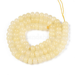 Teñidos naturales blancas abalorios de jade hebras&nbsp;G-T139-59A-15