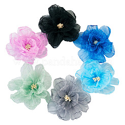 6 Stück 6 Farben Organza-Ornament-Zubehör&nbsp;DIY-TA0006-50B