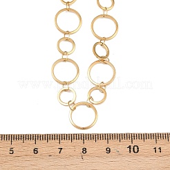 Collane con catena ad anello in acciaio inossidabile 304 da 8 mm e 12 mm&nbsp;NJEW-P343-02B-G