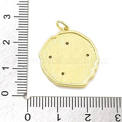 Porte micro ouvrent pendentifs zircone cubique en laiton de placage&nbsp;KK-D359-16G