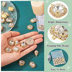30pcs 5 Arten Kristallglas-Strass-Anhänger&nbsp;RB-TA0001-09