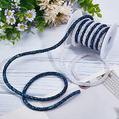 5m 2 Farben Pailletten Strass Rohr Kordel Seil&nbsp;FIND-PH0018-56