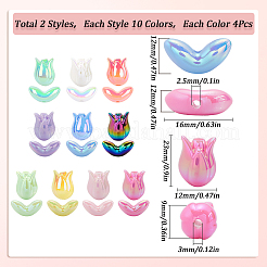 80 Stück 20 Stile UV-beschichtete Acrylperlen&nbsp;OACR-SC0001-86
