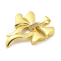 Ciondoli in vero ottone placcato oro 18k con micro pavé di zirconi&nbsp;KK-R159-45G