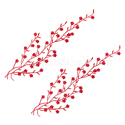 Aufnäher aus Polyester mit Blumenstickgarn zum Aufbügeln/Aufnähen&nbsp;PATC-WH20017-19F