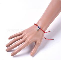 Pulseras de cuentas trenzadas de hilo de nylon ajustable&nbsp;BJEW-JB04459-03
