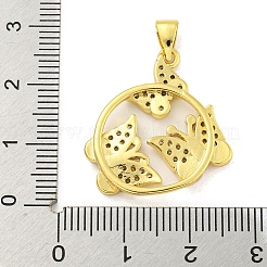 Pendentifs en laiton zircon cubique transparent&nbsp;KK-R159-10G