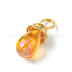 Anhänger aus drahtumwickeltem galvanisiertem Glas&nbsp;PALLOY-JF02469