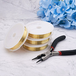 Fil de bijoux en cuivre rond&nbsp;CWIR-YS0001-01G