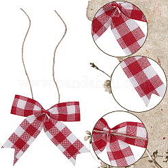 Lazo de poliéster navideño para decorar cajas de regalo&nbsp;AJEW-WH20033-136B
