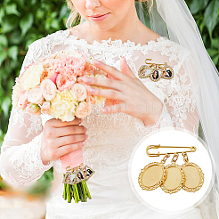 3 pièce 3 styles de supports de broche en alliage de strass&nbsp;JEWB-OC00001