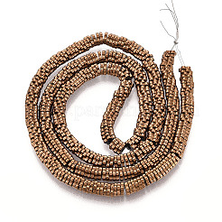 Brins de perles d'hématite non magnétiques synthétiques galvanisées&nbsp;G-T139-63D