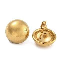 Pendientes de botón semicirculares de acero inoxidable 304 para mujer&nbsp;EJEW-U022-03G