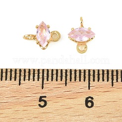 Ciondoli con connettore a forma di occhio di cavallo in ottone con zirconi cubici&nbsp;KK-P347-03G