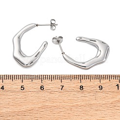 Orecchini a bottone in acciaio inossidabile 304&nbsp;EJEW-B108-18P
