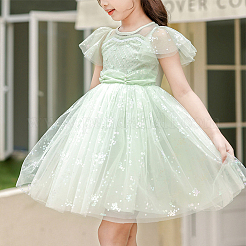 Blumen-Polyester-Mesh-Tüll-Stoff&nbsp;DIY-WH0410-85