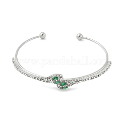 Bracciali con polsino in strass aloy&nbsp;BJEW-H206-03P