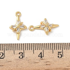 Pendentifs avec zircon cubiques à micro-pavés en laiton&nbsp;KK-Z136-42B-G