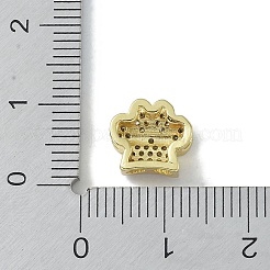 Placcatura a cremagliera in ottone micro pavé di perle di zirconi trasparenti&nbsp;KK-A220-03G