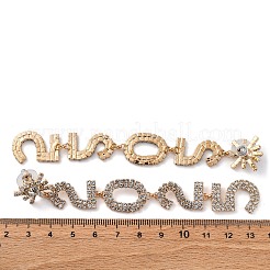 Messing Strass-Ohrstecker&nbsp;LS-EJEW-Q012-02G