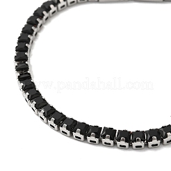Bracciale tennis con zirconi neri&nbsp;BJEW-M301-01P-01