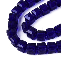 Fili di perline do vetro trasparente&nbsp;GLAA-R041-8x8mm-A13