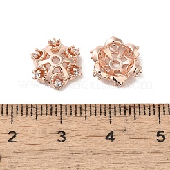 Tappi per perline in ottone con placcatura a cremagliera&nbsp;KK-B088-05C-RG