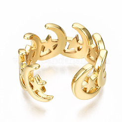 Messing Manschettenringe&nbsp;RJEW-N035-014-NF