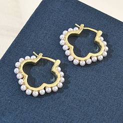 Orecchini a cerchio in ottone per le donne&nbsp;EJEW-A168-15G