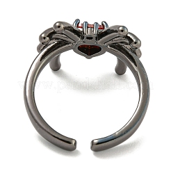 Bague solitaire en laiton plaqué or avec micro pavé de zircones cubiques&nbsp;RJEW-I104-23B