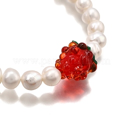 Bracciali da donna con perline d'acqua dolce coltivate naturali&nbsp;BJEW-TA00649