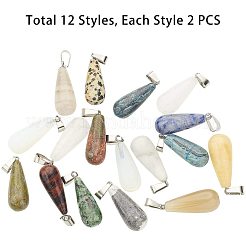 Pendentifs de pierre précieuse naturelle/synthétique&nbsp;G-PH0019-08