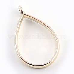 Rack-Beschichtung Legierung Teardrop Open Back Lünette Anhänger&nbsp;PALLOY-S047-29E-FF