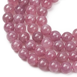 Hebras de cuarzo rosa de Madagascar púrpura natural&nbsp;GG-CBAA8F4-A02-8mm