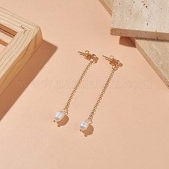 Orecchini pendenti con perle naturali&nbsp;EJEW-JE05221-02