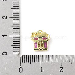 Colgante micropavé cubic zirconia de latón&nbsp;KK-Z101-02G-05